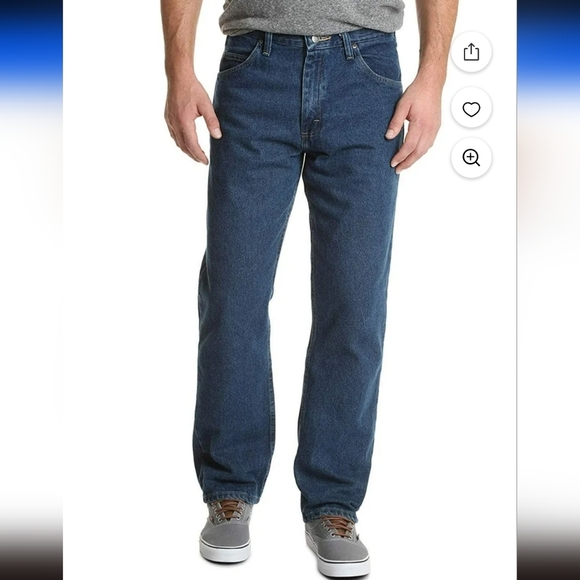Wrangler Authentics Men's Classic 5-Pocket Relaxed Fit. Dark Stonewash. - Picture 1 of 7